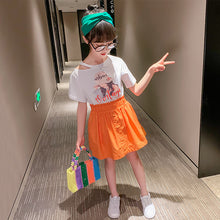 將圖片載入圖庫檢視器 包邮儿童套装2020夏季新款女童套装 中大童韩版印花T恤套装批发
