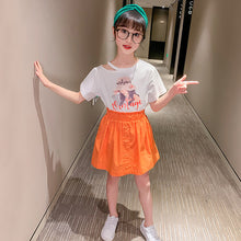 將圖片載入圖庫檢視器 包邮儿童套装2020夏季新款女童套装 中大童韩版印花T恤套装批发
