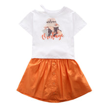 將圖片載入圖庫檢視器 包邮儿童套装2020夏季新款女童套装 中大童韩版印花T恤套装批发
