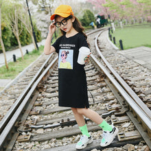 將圖片載入圖庫檢視器 包邮童装2020夏季新款女童连衣裙 中大童数码印T恤裙连衣裙批发
