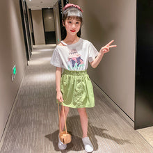 將圖片載入圖庫檢視器 包邮儿童套装2020夏季新款女童套装 中大童韩版印花T恤套装批发
