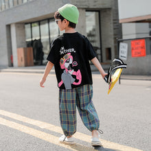 將圖片載入圖庫檢視器 男童夏装套装2020新款韩版儿童夏天短袖两件套帅气夏季童装衣服潮
