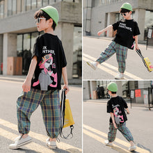 將圖片載入圖庫檢視器 男童夏装套装2020新款韩版儿童夏天短袖两件套帅气夏季童装衣服潮
