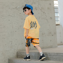 將圖片載入圖庫檢視器 儿童装男童夏装套装2020新款时尚中大童夏款男孩休闲短袖两件套潮
