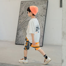 將圖片載入圖庫檢視器 儿童装男童夏装套装2020新款时尚中大童夏款男孩休闲短袖两件套潮

