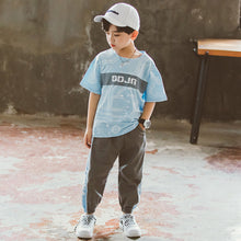 將圖片載入圖庫檢視器 童装男童夏装套装2020新款儿童洋气男孩夏季中大童短袖帅气两件套

