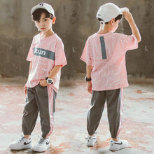 將圖片載入圖庫檢視器 童装男童夏装套装2020新款儿童洋气男孩夏季中大童短袖帅气两件套
