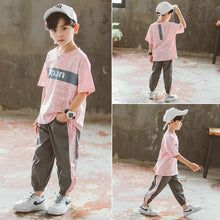 將圖片載入圖庫檢視器 童装男童夏装套装2020新款儿童洋气男孩夏季中大童短袖帅气两件套
