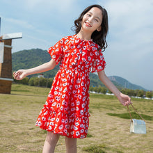 將圖片載入圖庫檢視器 女童连衣裙夏装2020新款大儿童夏季洋气公主裙小女孩网红雪纺裙子
