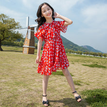 將圖片載入圖庫檢視器 女童连衣裙夏装2020新款大儿童夏季洋气公主裙小女孩网红雪纺裙子
