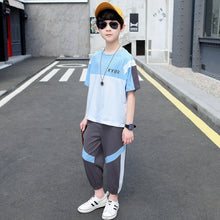將圖片載入圖庫檢視器 【包邮】胖童男童夏装套装地摊新款中大童儿童男孩两件套帅气代发
