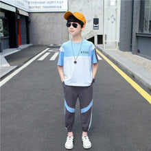 將圖片載入圖庫檢視器 【包邮】胖童男童夏装套装地摊新款中大童儿童男孩两件套帅气代发
